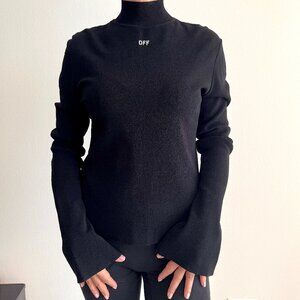 Off-White Women's Black Top Viscose Authentic